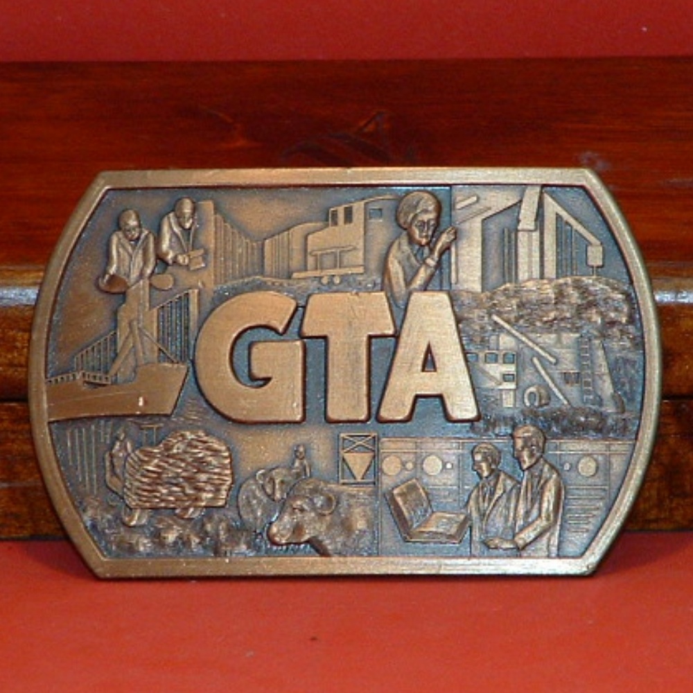 GTA Automation Brass Color Belt Buckle